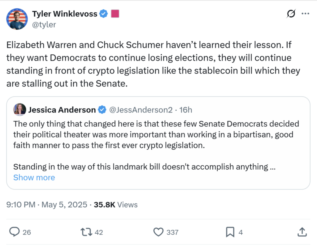 منبع: ￼Tyler Winklevoss